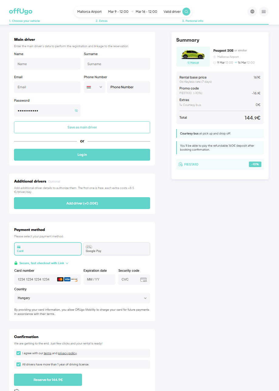 Regisztráció és fizetés