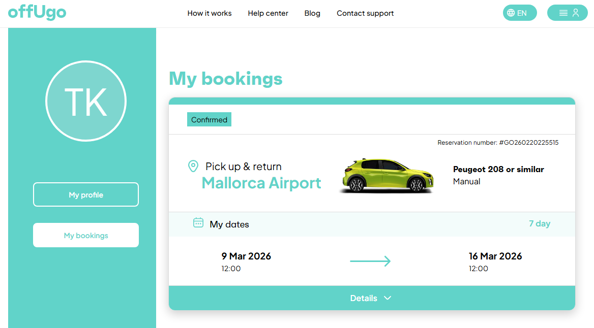 OffUgo – Foglalás részletei