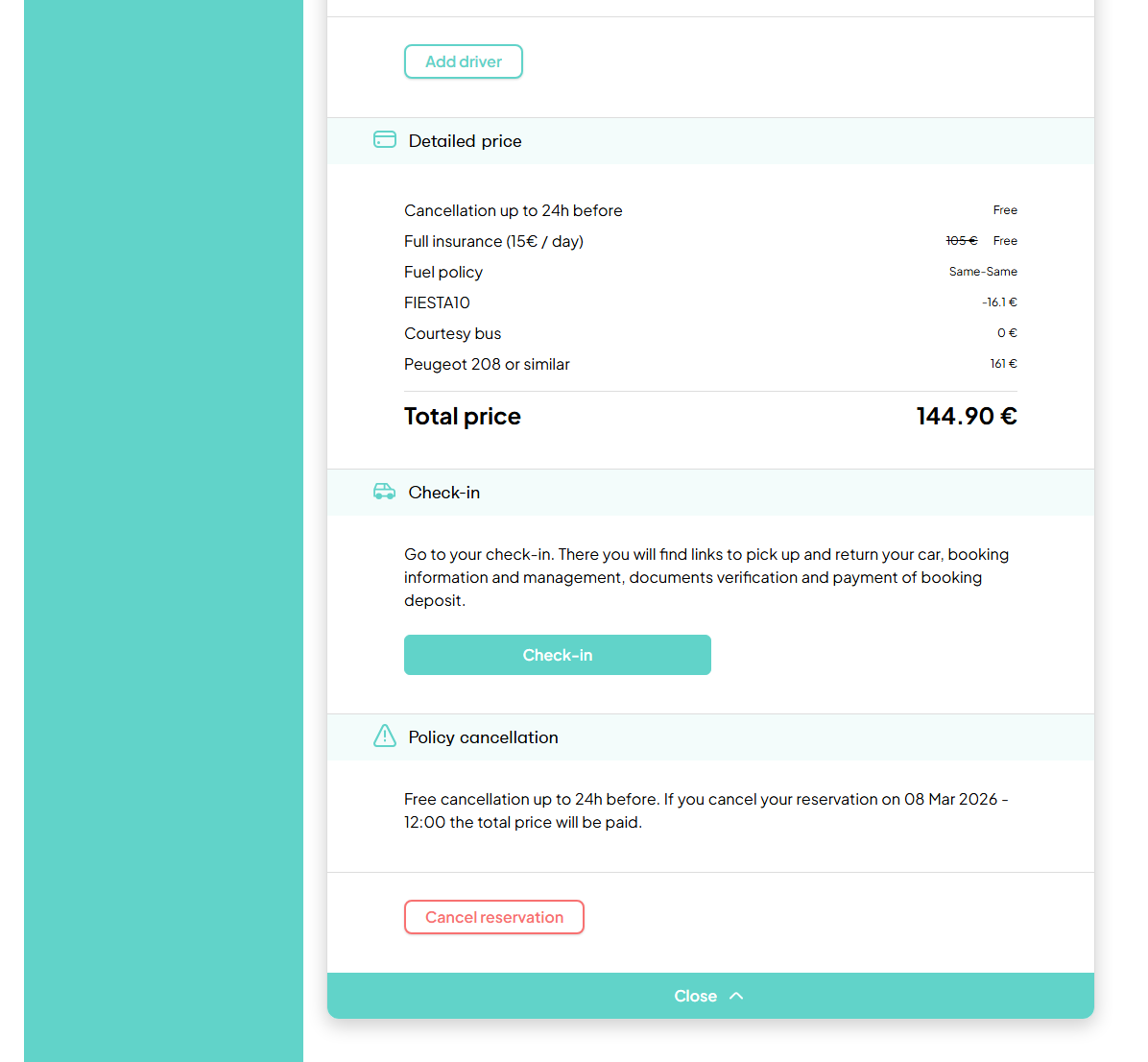 OffUgo – Foglalás lemondása megerősítés