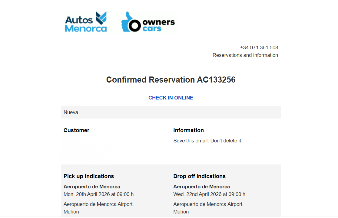 Foglalás visszaigazolása