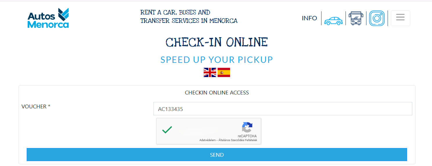 Foglalási szám megadása