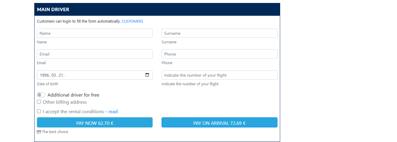 Foglalás véglegesítése