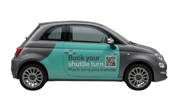 Wiber QR-kódos autó a találkozási ponton